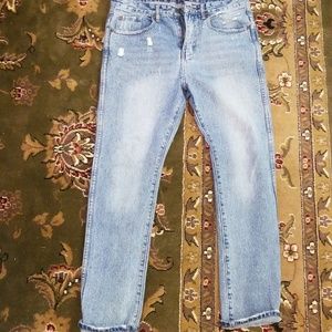 Distressed Nineteen 91 slouch tapered leg jeans
